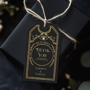 Vintag Gold Tarot Gothic Wedding Vielen Dank Geschenkanhänger