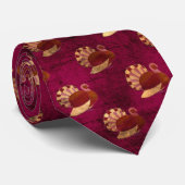 Vintag-Gold-Türkei-Maroon Krawatte (Gerollt)