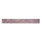 Vintag Gold Wirbel Muster Luxus Lila Amethyst Satinband (Vorderseite)