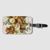 Vintag Golden Bouquet Gepäckanhänger (Vorderseite (Horizontal))