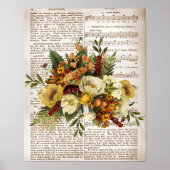Vintag Golden Bouquet Poster (Vorne)