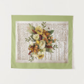 Vintag Golden Bouquet Wandteppich (Vorderseite (Horizontal))