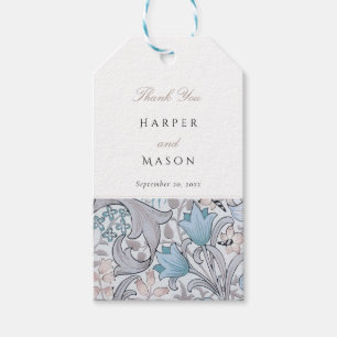 Vintag Golden Lilies William Morris Wedding Geschenkanhänger