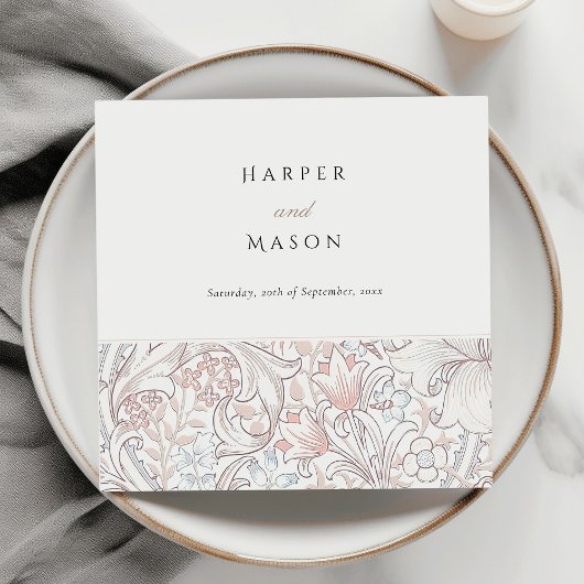 Vintag Golden Lilies William Morris Wedding Serviette