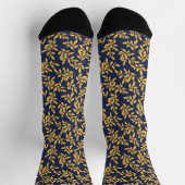 Vintag Golden Mistletoe Socken (Oben)