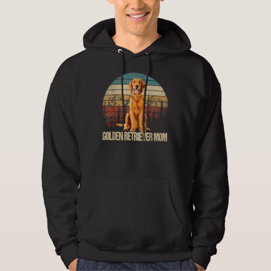 Vintag Golden Retriever Mama Funny Dog Hoodie (Vorderseite)