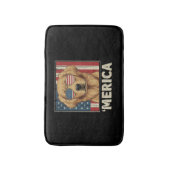 Vintag Golden Retriever "Merica Flag Badematte (Vorderseite Vertikal)
