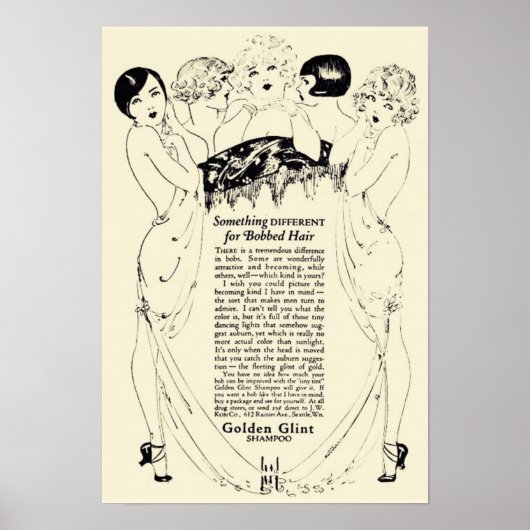 Vintag Golden Shampoo Ad Poster (Vorne)