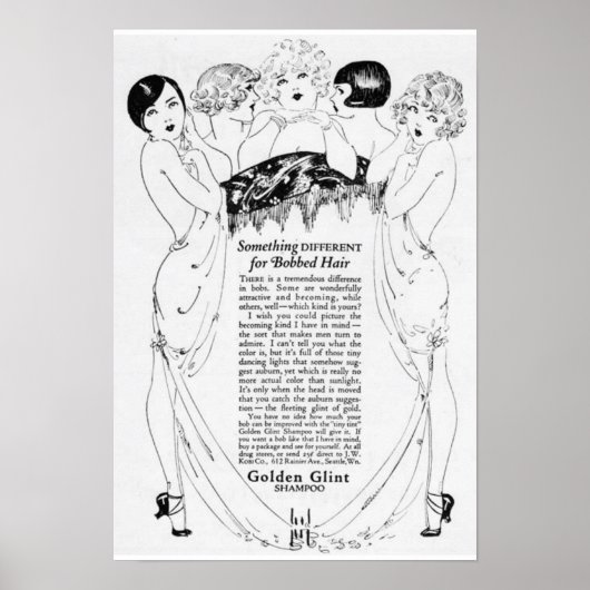 Vintag Golden Shampoo Ad Poster (Vorne)