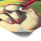 Vintag Golf Girl Poster (Ecke)