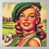 Vintag Golf Girl Poster (Vorne)