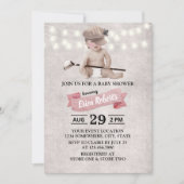 Vintag Golf Girl Sport Thema Kinderdusche Einladung (Vorderseite)