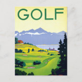 Vintag Golf Lausanne Schweiz Reisen Postkarte (Vorderseite)