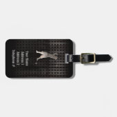 Vintag Golfer; Cool Gepäckanhänger (Vorderseite horizontal)