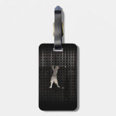 Vintag Golfer; Cool Gepäckanhänger (Rückseite vertikal)