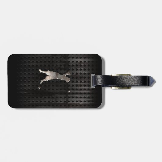 Vintag Golfer; Cool Gepäckanhänger (Rückseite horizontal)