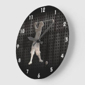 Vintag Golfer; Cool Große Wanduhr (Winkel)