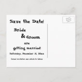 Vintag Golfer Golf spielen, Save the Date! Ankündigungspostkarte (Rückseite)