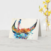 Vintag Gondola Venedig Liebe Reisen Karte (Gelbe Blume)