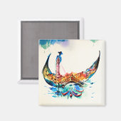 Vintag Gondola Venedig Liebe Reisen Magnet (Vorderseite/Rückseite)