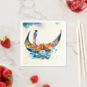 Vintag Gondola Venedig Liebe Reisen Serviette (Beispiel)