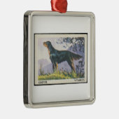 Vintag Gordon Setter Ornament Aus Metall (Rechts)
