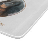 Vintag Gordon Setter Schneidebrett (Ecke)