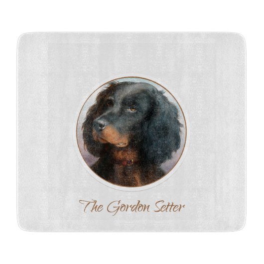 Vintag Gordon Setter Schneidebrett (Vorderseite)