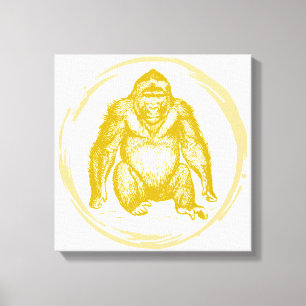 Vintag Gorilla Leinwanddruck