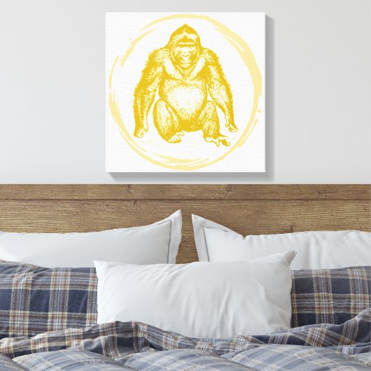Vintag Gorilla Leinwanddruck (Insitu (Schlafzimmer))
