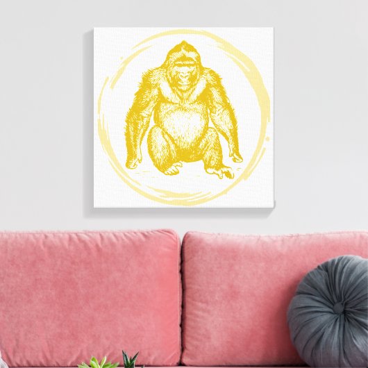 Vintag Gorilla Leinwanddruck (Insitu (Wohnzimmer))