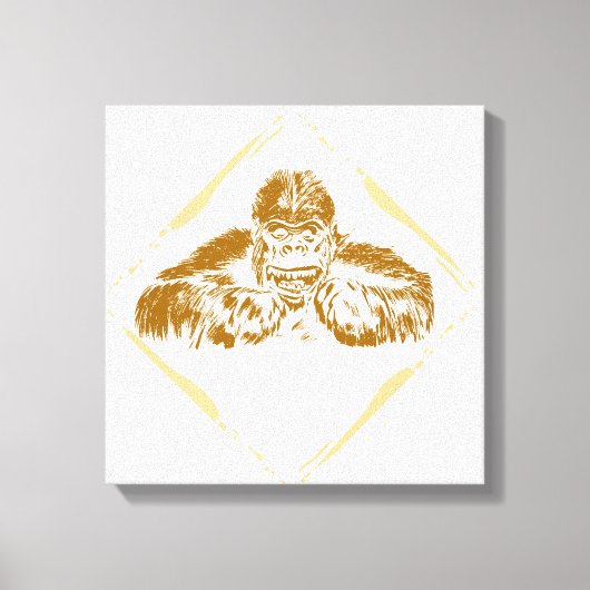 Vintag Gorilla Leinwanddruck (Vorderseite)