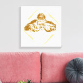 Vintag Gorilla Leinwanddruck (Insitu (Wohnzimmer))