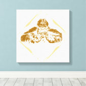 Vintag Gorilla Leinwanddruck (Insitu (Holzboden))