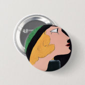 Vintag got den Blick-Knopf Button (Vorne & Hinten)