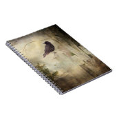 Vintag Goth Crow Notizblock (Rechte Seite)