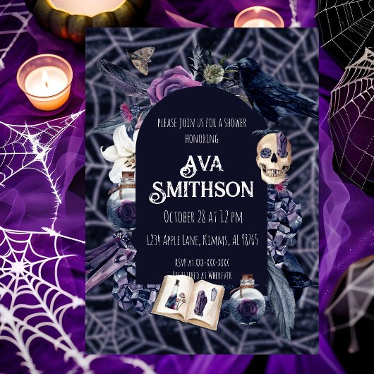 Vintag Goth Dusche Einladung