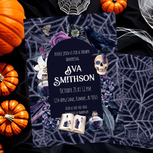 Vintag Goth Dusche Einladung