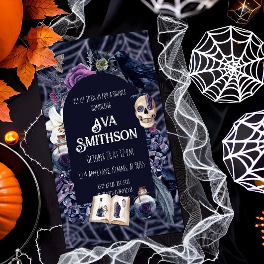 Vintag Goth Dusche Einladung