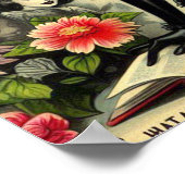 Vintag Goth Girl Illustration Poster (Ecke)