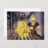 Vintag Goth Halloween-Party Einladung (Vorne/Hinten)