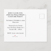 Vintag Goth Halloween-Party Einladung (Rückseite)