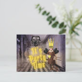 Vintag Goth Halloween-Party Einladung (Stehend Vorderseite)