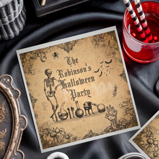 Vintag Goth Halloween Spooky Custom Serviette