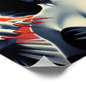 Vintag Goth Vampire Woman Poster (Ecke)