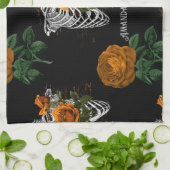 Vintag Gothic Floral Personalisiert Geschirrtuch (Gefaltet)