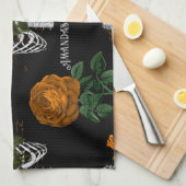 Vintag Gothic Floral Personalisiert Geschirrtuch (Viertel Falte)