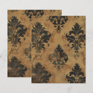 Vintag Gothic Grunge Floral Scrapbook Paper