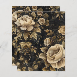 Vintag Gothic Grunge Floral Scrapbook Paper