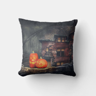 Vintag Gothic Halloween Pumpkins Kissen